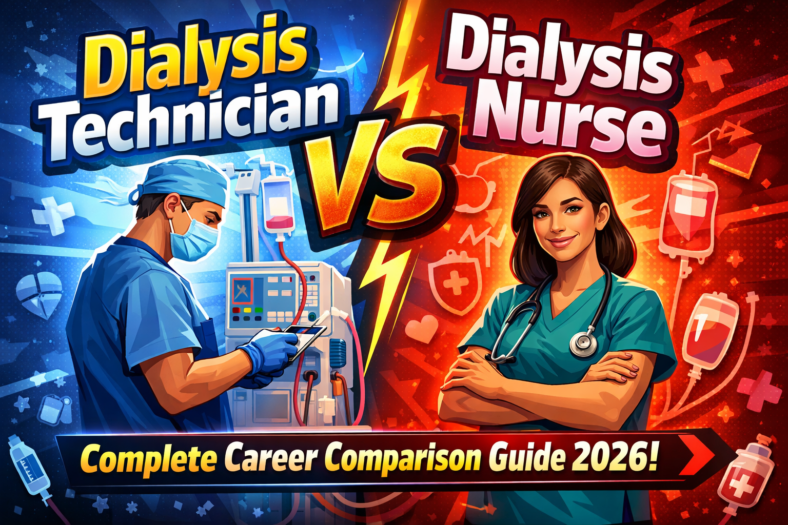 Dialysis Technician vs Dialysis Nurse: Complete Career Comparison Guide 2026